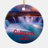 Goðafoss Panoramic Christmas Ornament (Voorkant)