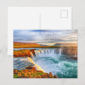 Godafoss Waterfall, IJsland Briefkaart (Voorkant / Achterkant)