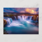 Godafoss Waterfall IJsland Feestdagenkaart (Voorkant)