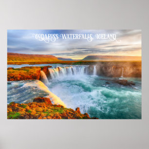 Godafoss Waterfall, IJsland Poster