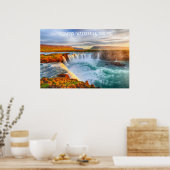 Godafoss Waterfall, IJsland Poster (Keuken)