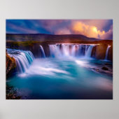 Godafoss Waterfall IJsland Poster (Voorkant)