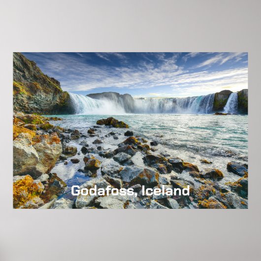 Godafoss Waterfall, IJsland Poster (Voorkant)