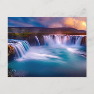Godafoss Waterfall, IJsland prachtig landschap Briefkaart