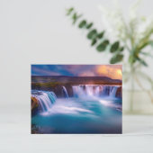 Godafoss Waterfall, IJsland prachtig landschap Briefkaart (Staand voorkant)