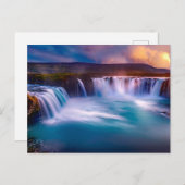 Godafoss Waterfall, IJsland prachtig landschap Briefkaart (Voorkant / Achterkant)