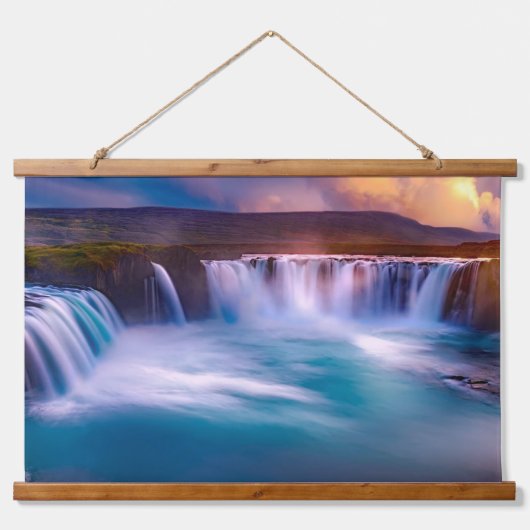 Godafoss Waterfall, IJsland prachtig landschap Hangend Wandkleed (Voorkant)