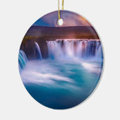 Godafoss Waterfall, IJsland prachtig landschap Keramisch Ornament (Links)