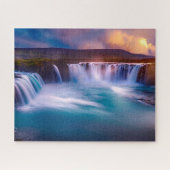 Godafoss Waterfall, IJsland prachtig landschap Legpuzzel (Horizontaal)