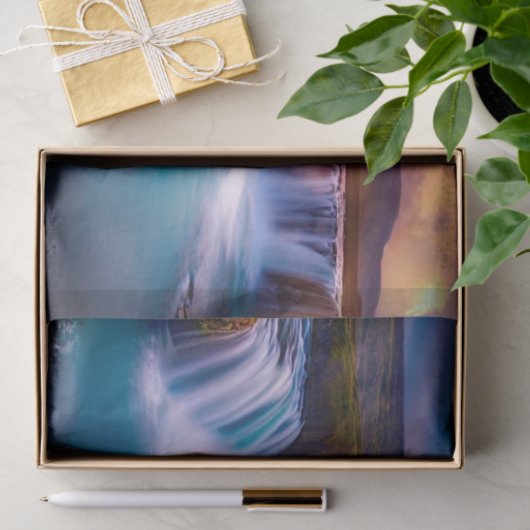 Godafoss Waterfall, IJsland prachtig landschap Tissuepapier (Geschenk)