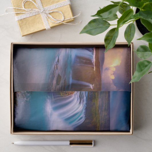 Goðafoss Waterfall IJslands Tissue Paper Tissuepapier (Geschenk)