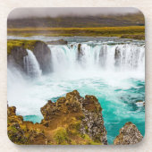 Godafoss waterval, IJsland Bier Onderzetter (Voorkant)
