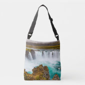 Godafoss waterval, IJsland Crossbody Tas (Voorkant)