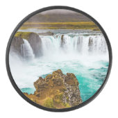 Godafoss waterval, IJsland Hockey Puck (Voorkant)