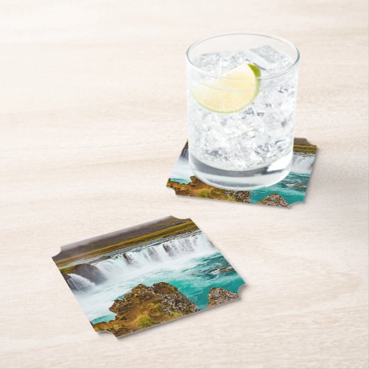 Godafoss waterval, IJsland Kartonnen Onderzetters (Insitu)