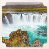Godafoss waterval, IJsland Kartonnen Onderzetters (Voorkant)