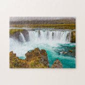 Godafoss waterval, IJsland Legpuzzel (Horizontaal)