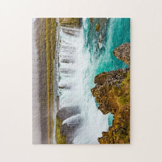 Godafoss waterval, IJsland Legpuzzel (Verticaal)