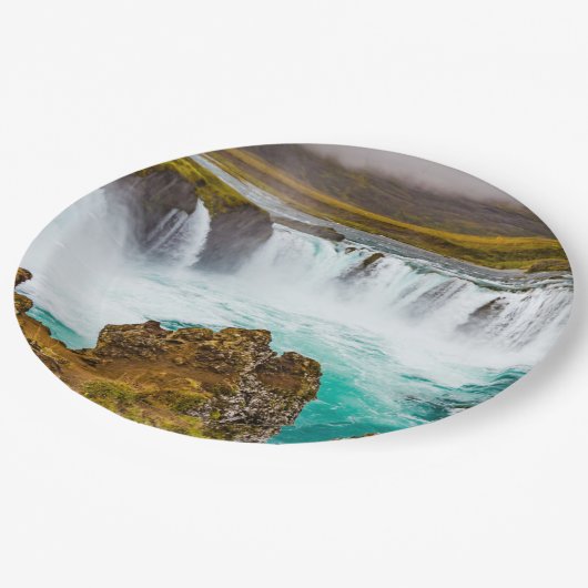 Godafoss waterval, IJsland Papieren Bordje (Gekanteld)