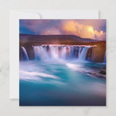 Goðafoss Waterval IJsland Plat Kaart (Voorkant)