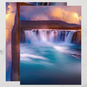 Goðafoss Waterval IJsland Scrapbook Papier