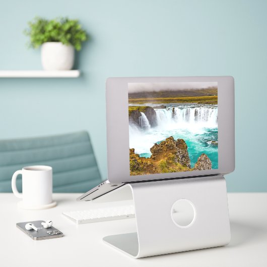 Godafoss waterval, IJsland Sticker (Laptop op bureau)