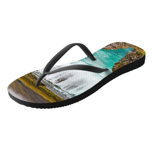 Godafoss waterval, IJsland Teenslippers (Schuin)