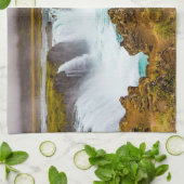 Godafoss waterval, IJsland Theedoek (Gevouwen)