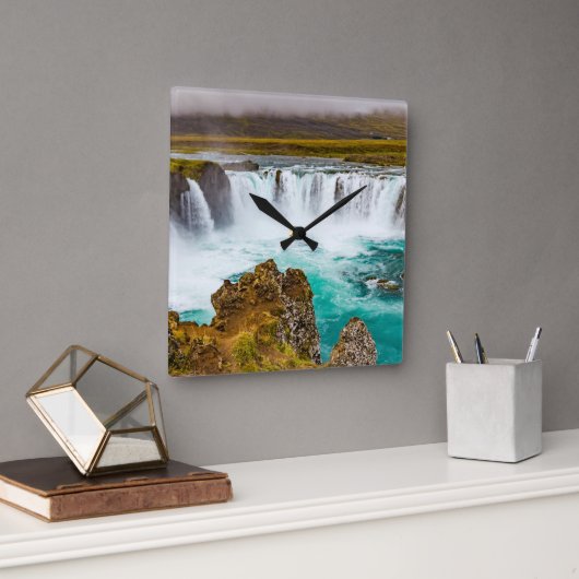 Godafoss waterval, IJsland Vierkante Klok (Kantoor)