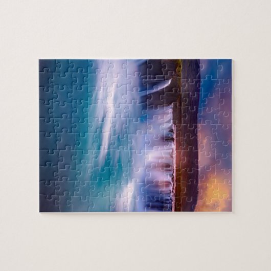 Goðafoss waterval in IJsland Legpuzzel (Horizontaal)