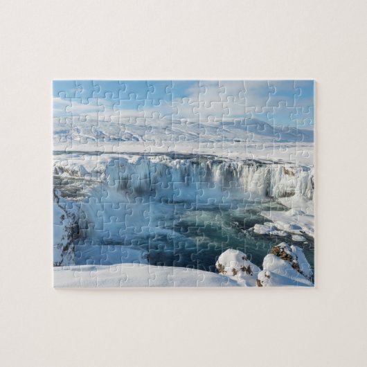 Godafoss Waterval Landschap Legpuzzel (Horizontaal)