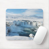 Godafoss Waterval Landschap Muismat (Met muis)