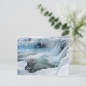 Godafoss waterval, winter, IJsland 2 Briefkaart (Staand voorkant)