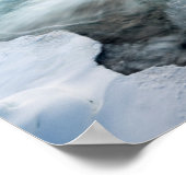 Godafoss waterval, winter, IJsland 2 Poster (Hoek)