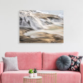 Godafoss-waterval, winter, IJsland 3 Canvas Afdruk (Insitu (Woonkamer))
