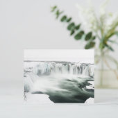 Godafoss waterval, winter, IJsland Briefkaart (Staand voorkant)