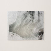 Godafoss waterval, winter, IJsland Legpuzzel (Horizontaal)