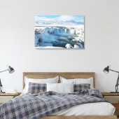 Godafoss Watervallandschap Canvas Afdruk (Insitu (Slaapkamer))