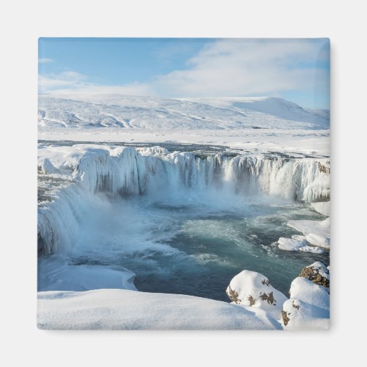 Godafoss Watervallandschap Magneet (Voorkant)
