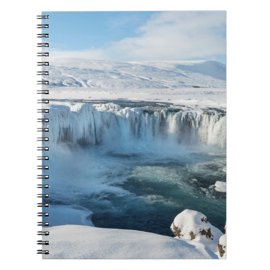 Godafoss Watervallandschap Notitieboek (Voorkant)