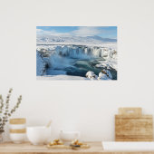 Godafoss Watervallandschap Poster (Keuken)