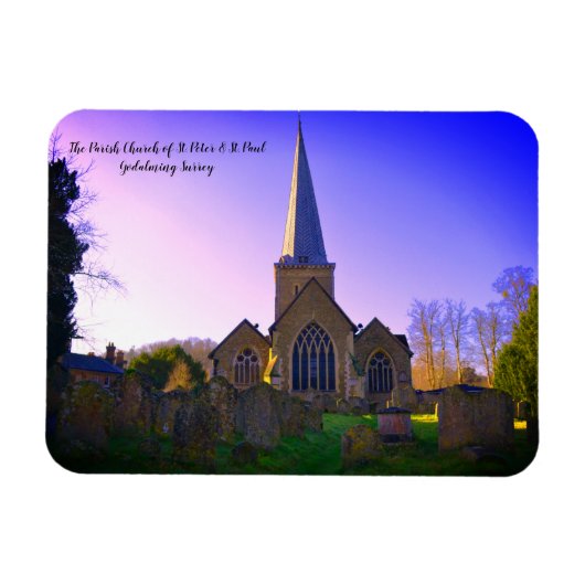 Godalming Church of England, Midday Magneet (Horizontaal)