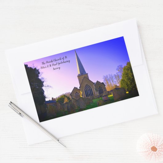 Godalming Church of England, Midday Rechthoekige Sticker (Envelop)