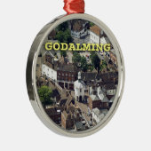 Godalming Surrey England Metalen Ornament (Rechts)
