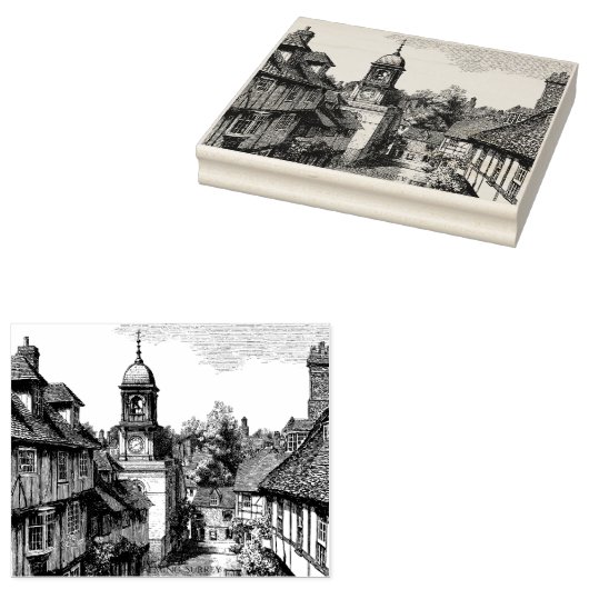 Godalming, Surrey, schets Rubberstempel (Gestempeld)