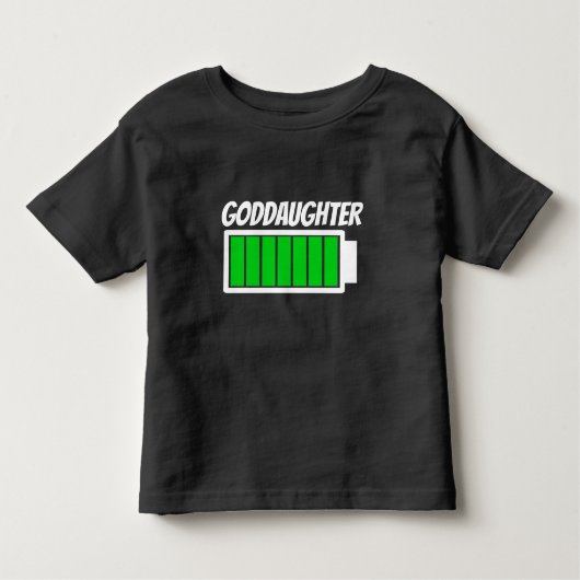 Godaughter High Battery Power Energy Humor Kinder Shirts (Voorkant)