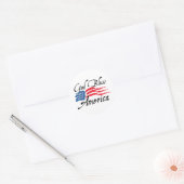 GodBlessAmerica_v2 Ronde Sticker (Envelop)