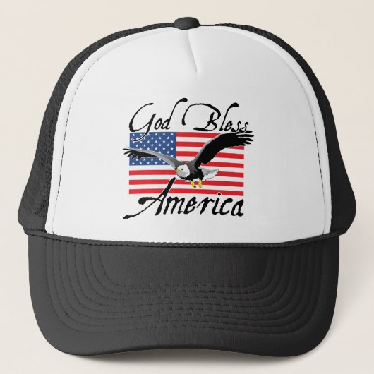 GodBlessAmerica_v3 Trucker Pet (Voorkant)