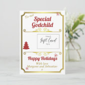 Godchild Christmas Gift Kaart Houder (Staand voorkant)