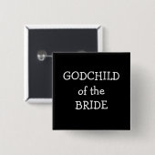 Godchild of the Bride Vierkante Button 5,1 Cm (Voorkant /achterkant)